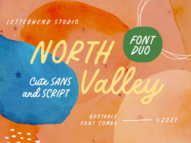 North Vally - Cute Sans and Script freebies tagline font