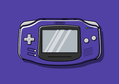 Game Boy Advance advance art classic console design designs flat flatdesign game gameboy graphic design icon illustration illustrator japan nintendo old simple vector vintage