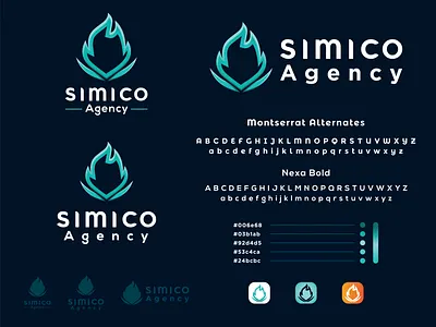 Logo - Simico Agency app icon brand design brand identity brand logo branding creative logo fire logo flame logo gas logo gas supply logo gradient logo icon illustration logo logo icon logo identity logo mark rayphotostration trendy design