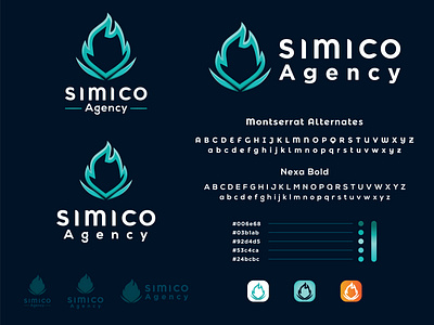 Logo - Simico Agency app icon brand design brand identity brand logo branding creative logo fire logo flame logo gas logo gas supply logo gradient logo icon illustration logo logo icon logo identity logo mark rayphotostration trendy design