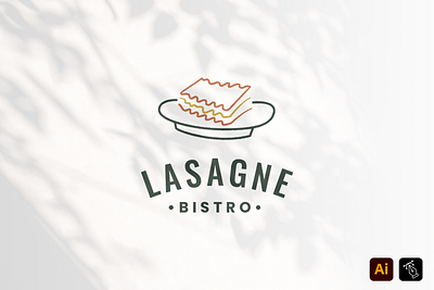 Lasagne Bistro bistro brand branding craft design graphic food food concept italian food lasagne logo logo design logo tamplate love food media pasta tamplate work