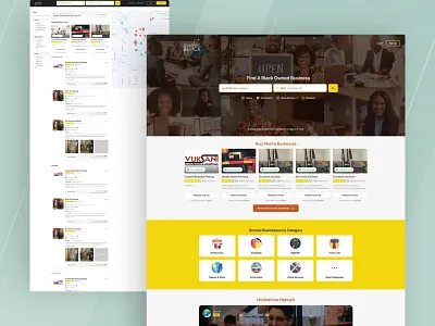 SaaS We black community black owned black owned businesses black owned website building black case development directory figma homepage landing landing page landing page design product design template ui website website design website development