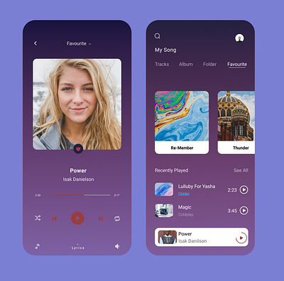 Music app design graphic design ui ux