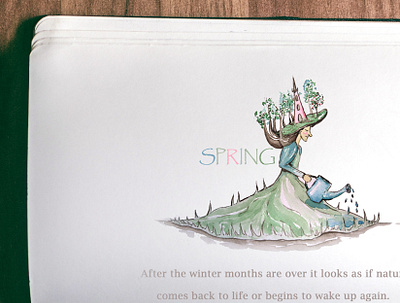 Spring illustration. For kids. book children book childrenbookillustration cover design dribbble illustration spring watercolor watercolor illustration for book