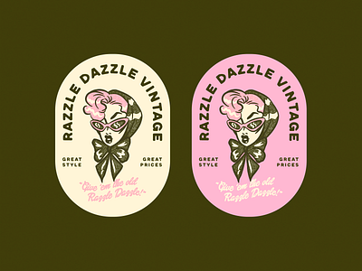 Razzle Dazzle Vintage 1950s 50s branding character colorful design illustration illustrator logo retro vector vintage