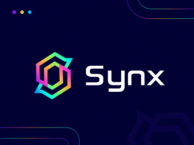 Synx brand identity branding logo design modern technology