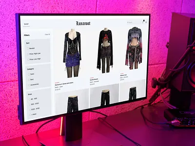 Lunaroot.rw streetwear UI/UX Design 3d animation branding design figma graphic design icon. illustration logo motion graphics netfort reconfort. ui ux