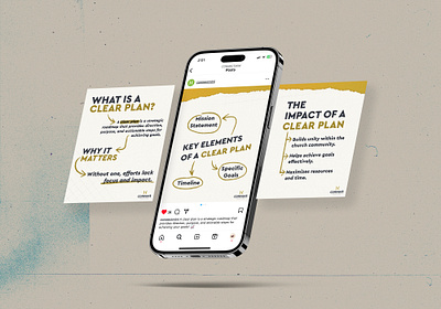 Connect Coaching social Campaign #1 adobe branding craftpaper gold grainy graphic design grungy instagram marker elements non profit paper phot playbook social social graphics social media texture