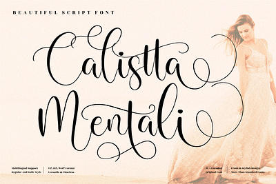 Calistta Mentali - Beautiful Script Font 3d animation app branding design graphic design icon illustration logo motion graphics typography ui ux vector