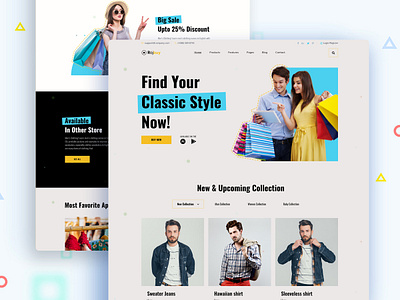 RojBuy- E-commerce Landing page branding business design illustration landing page logo professional startups template web design website