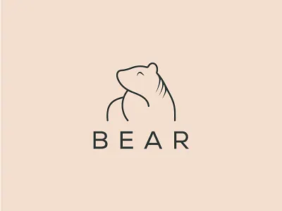 Bear abstract app bear branding clean creative design flat food graphic design icon illustration logo logodesign minimalist modern modern logo typography ui vector