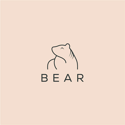 Bear bear branding clean creative design graphic design illustration logo logodesign minimalist ui vector