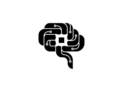 Brain + Microchip Logo ai brain branding design futurism human icon identity illustration intelligence logo logo design logo designer mark microchip nature symbiosis tech technology vector