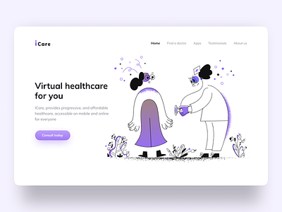 Medical Landing Page app branding homepage logo mobile ui ui ux ui design ui web design