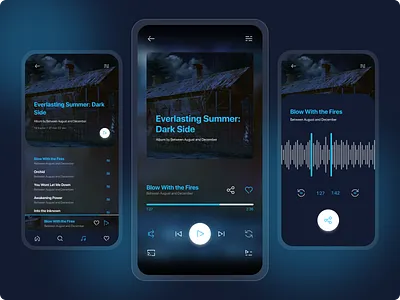 Daily UI - Music Player & Share app application design everlasting summer figma figmadesign interface mobile mobile app mobile design music music player share ui ui design ux ux design