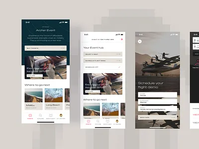 Mobile app to schedule a flight demo air mobility air travel aircraft airport android app archer fast flight flyarcher hover flight ios mobile app modern quick schedule a flight scheduling sustainable air mobility take off