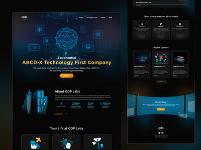 Landing Page - GDP Labs clean consulting design glass gradient illustration lab landing page minimalist services tech ui ux website