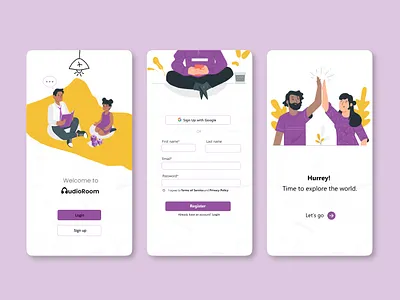 Splash and Onboarding Screens app daily ui dailyui dailyuichallenge design figma illustration login onboarding onboarding ui onboardingui onboaringscreen screen splash splash page splash screen splashpage splashscreen ui ux