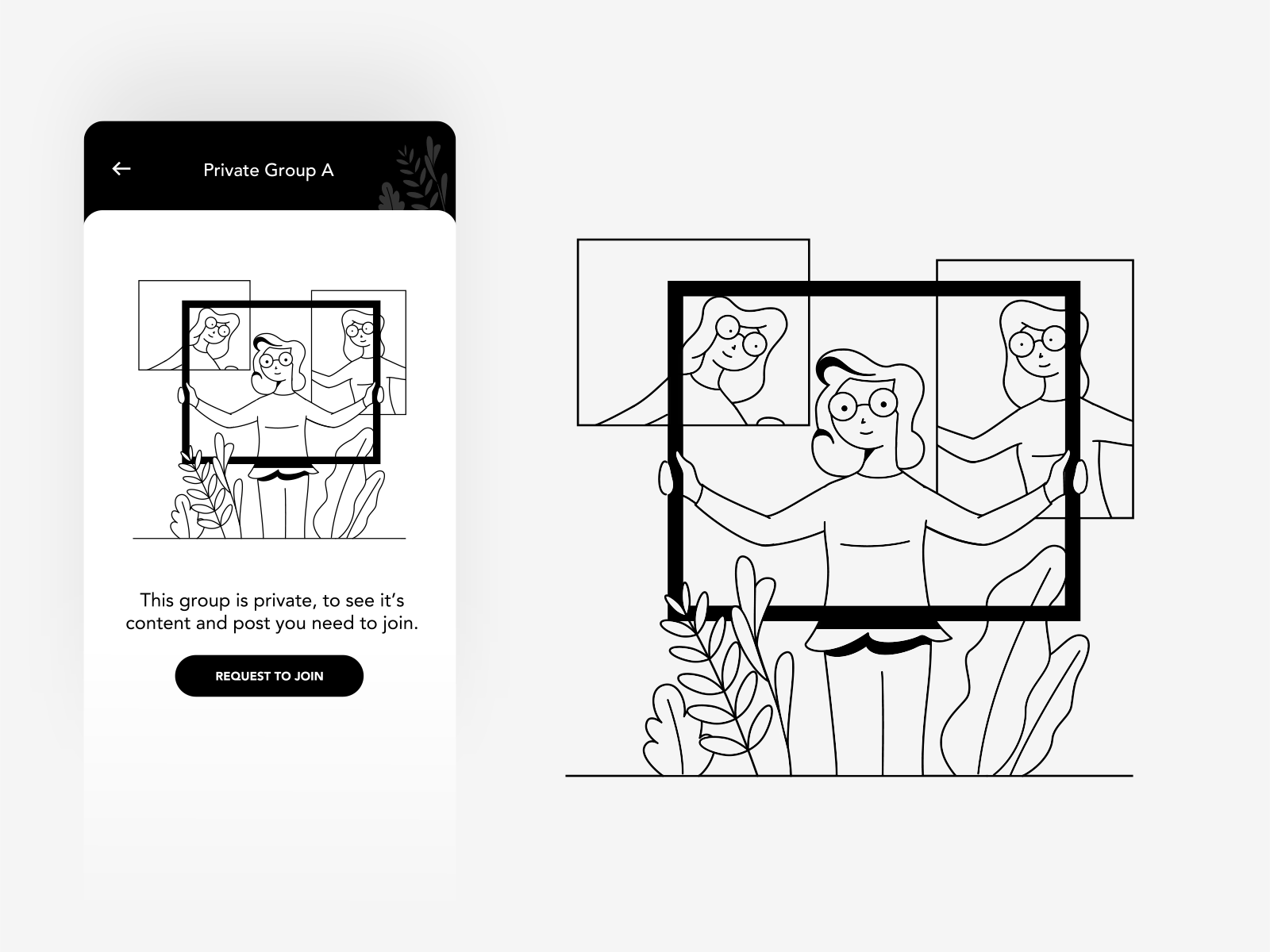 Private 🕵️ after effects animation character illustration motion plant private ui