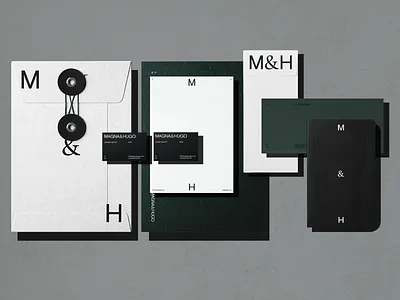 MAGNA&HUGO audit brand brand identity branding dynamic flat logo graphic design logo logo design logo designer logotype minimal mockup modern mugs notebook stationary type typography visual identity