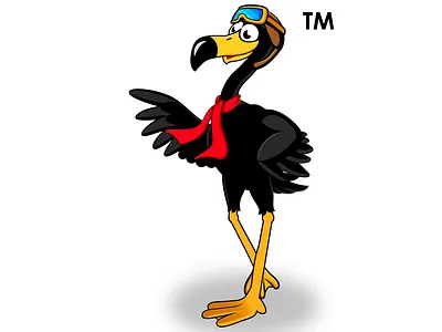 Flamingo Mascot graphic design logo vector