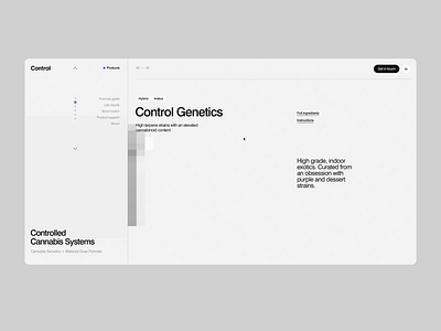 Control / New case on Behance cannabis clean design medical medicine pharmacy site ui ux web