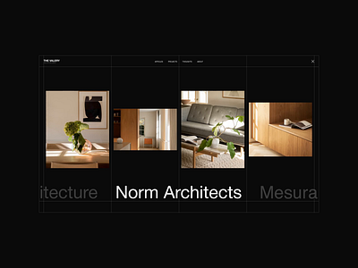 THE VALERY | Studios menu animation grid motion typography ui ux video web website