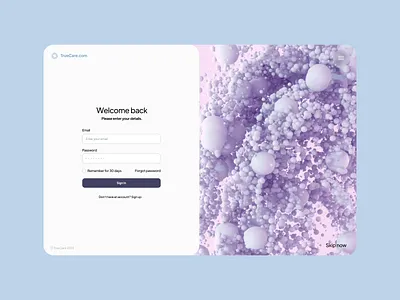 Website Sign In Page animation app design health log in login popup registration sign site vessel web website