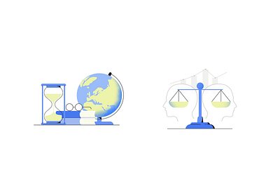 'History' and 'social sciences & law' books education glasses globe history illustration law procreate