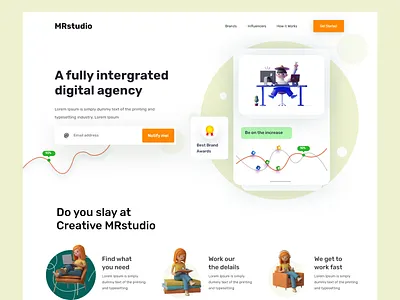 Agency web design home page landing page web webdesign website website design