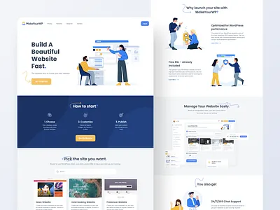 MakeYourWP - Website agency design development digital illustration web website website design wordpress