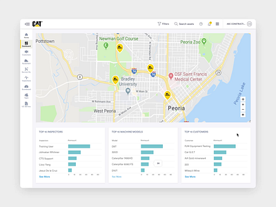 Caterpillar - Web Platform Design caterpillar clean dashboard design layout platform ui user interface ux web app web design