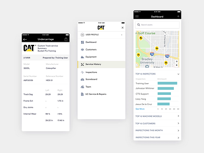 Caterpillar - Mobile App Design android cat caterpillar ios app layout mobile app ui ux