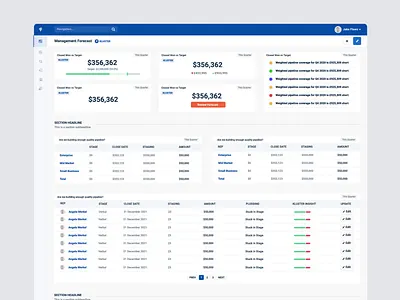 Kluster - Forecast Management Platform 3d animation clean dashboard kluster layout platform ui user interface ux web design
