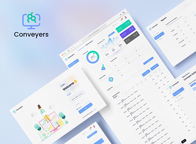 Conveyer System admin designing mockup ui ux