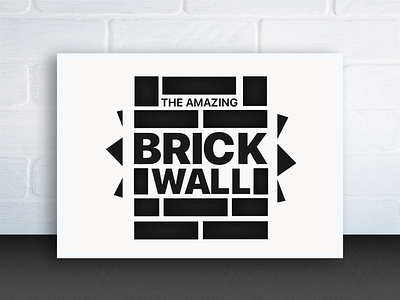 Poster - The Amazing Brick Wall 🖼 abstract art brick composition design geometric graphic graphic design illustration minimal minimalist modern poster print simple vector