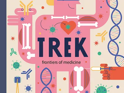 Medicine character cover digital editorial folioart illustration john devolle line medical science vector