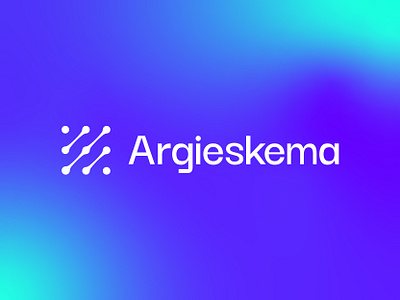 Argieskema — White version imagotype branding graphic design logo