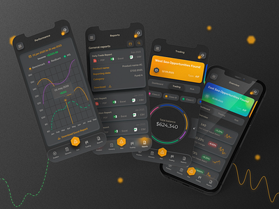 Hedge Fund Solutions app app design chart glassmorphism hedge fund mock up mockup neomorphism payment system