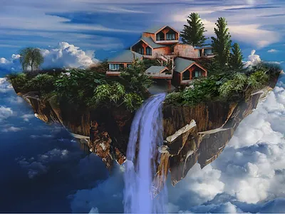 Home in The Air graphic design illustration