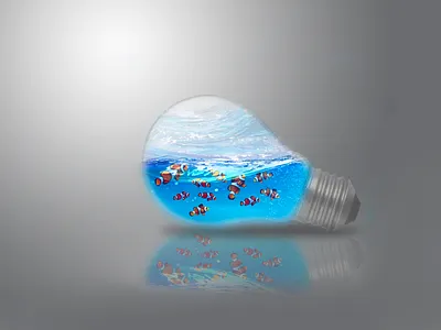 Bulb Manipulation graphic design illustration