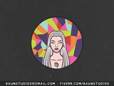 Zodiac: Virgo adobe illustrator color colorful design illustration logo vector virgo zodiac