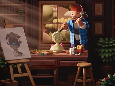 Making of Toyface 3d 3d art amrit amrit pal singh blender3d cartoon character illustration kashish toyface