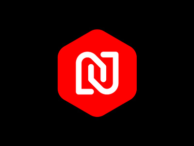 N Logo Badge badge brand branding digital geometric hexagon icon identitiy industrial lines logo mark media minimal n shoe symbol type typography