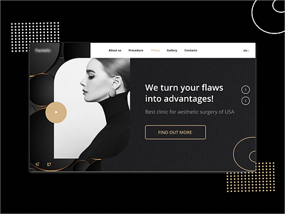 Aesthetic surgery clinic design concept branding design ux web landing