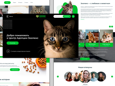 Design for Zoolux (Rus) cat design designer figma photoshop ui zoo