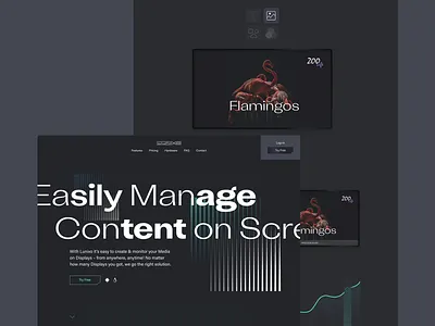 Landing Page - Lunixo digital signage landingpage mobile responsive ui ux webdesign