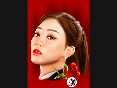 Speed painting of Jihyo of Twice - perfect world 2 digital painting girl illustration jihyotwice kpopart kpopfanart twice twicefanart twicejihyo twicejyp