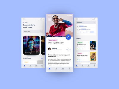 News App design exploration graphic design ui ux