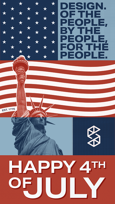 Independence Day Graphic for Studio Science 4th blue design indepencence day july july 4 liberty people red stars stripes usa white